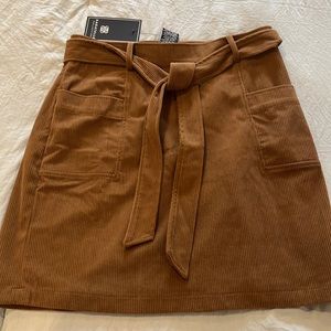 Bagatelle Corduroy mid-length tie skirt